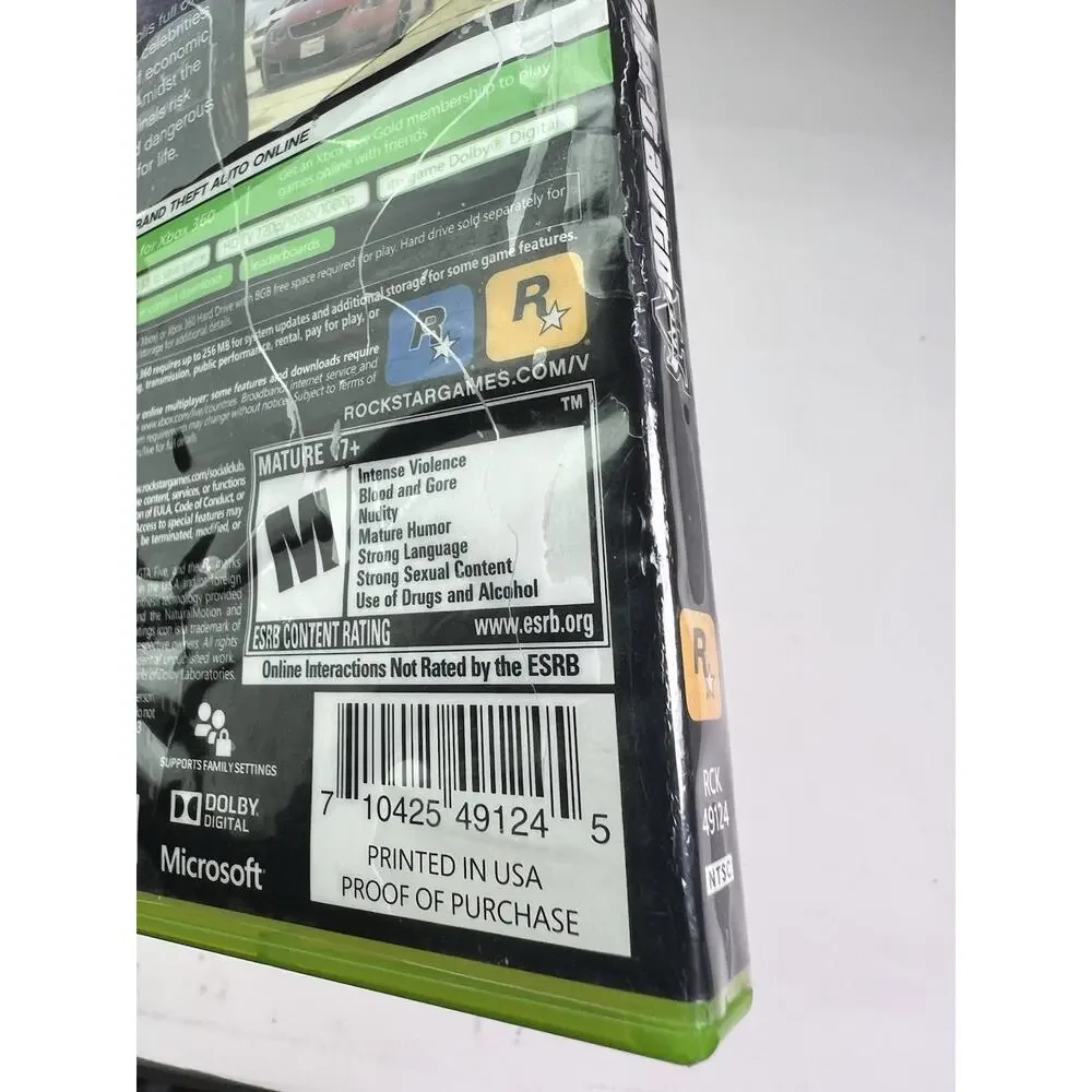 Grand Theft Auto V (Microsoft Xbox 360, 2013) COMPLETE